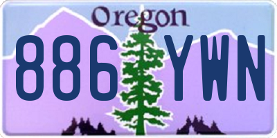 OR license plate 886YWN