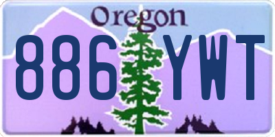 OR license plate 886YWT