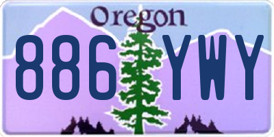 OR license plate 886YWY