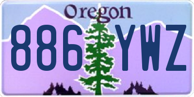 OR license plate 886YWZ