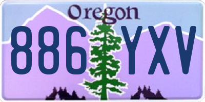OR license plate 886YXV