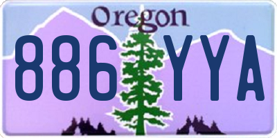 OR license plate 886YYA