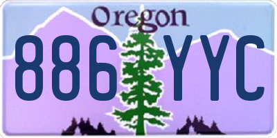 OR license plate 886YYC