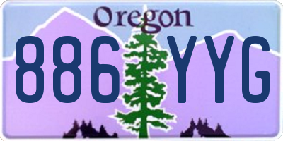 OR license plate 886YYG
