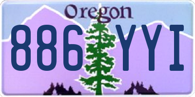 OR license plate 886YYI