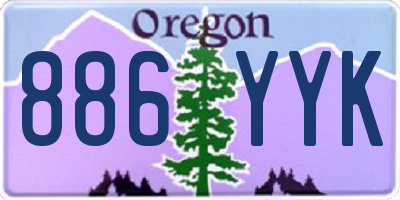 OR license plate 886YYK