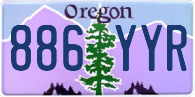 OR license plate 886YYR