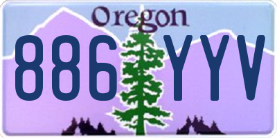 OR license plate 886YYV