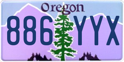 OR license plate 886YYX