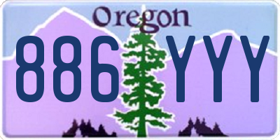 OR license plate 886YYY