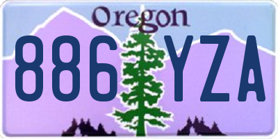 OR license plate 886YZA