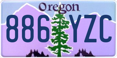 OR license plate 886YZC
