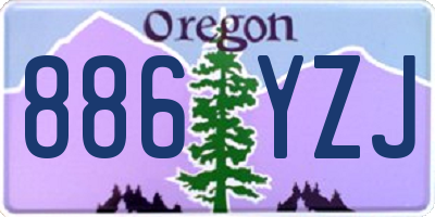 OR license plate 886YZJ