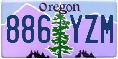 OR license plate 886YZM