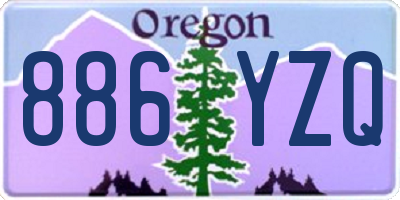 OR license plate 886YZQ