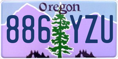 OR license plate 886YZU