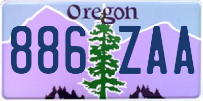 OR license plate 886ZAA