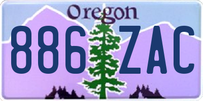 OR license plate 886ZAC