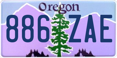 OR license plate 886ZAE