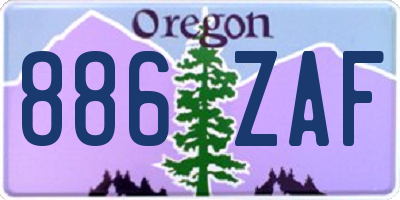 OR license plate 886ZAF