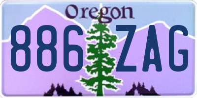 OR license plate 886ZAG