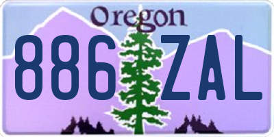 OR license plate 886ZAL