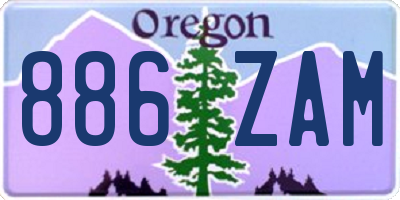 OR license plate 886ZAM