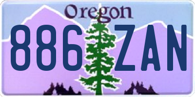 OR license plate 886ZAN