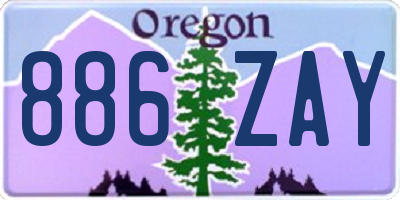 OR license plate 886ZAY