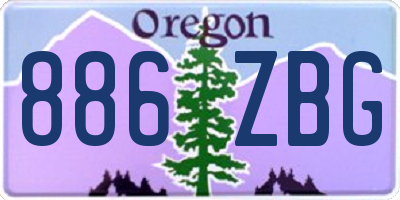 OR license plate 886ZBG