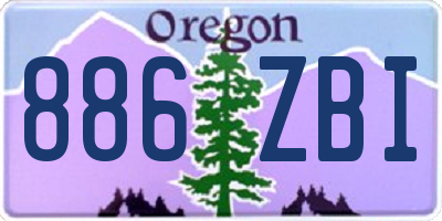 OR license plate 886ZBI