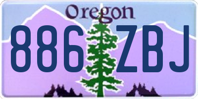 OR license plate 886ZBJ