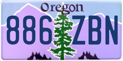OR license plate 886ZBN