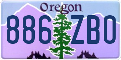 OR license plate 886ZBO