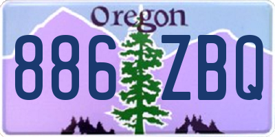 OR license plate 886ZBQ