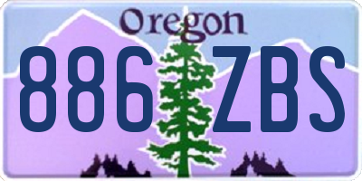 OR license plate 886ZBS