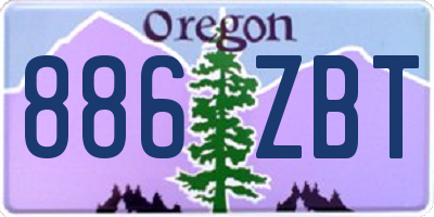 OR license plate 886ZBT