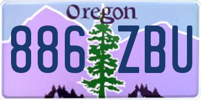 OR license plate 886ZBU