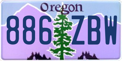 OR license plate 886ZBW