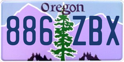 OR license plate 886ZBX