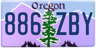 OR license plate 886ZBY