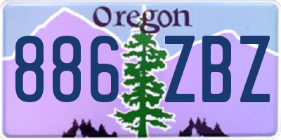 OR license plate 886ZBZ