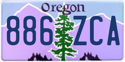 OR license plate 886ZCA