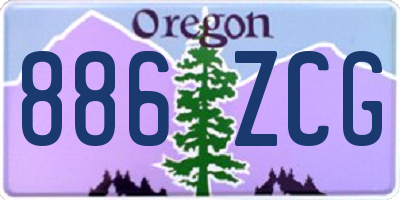 OR license plate 886ZCG