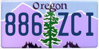 OR license plate 886ZCI