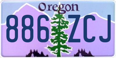OR license plate 886ZCJ