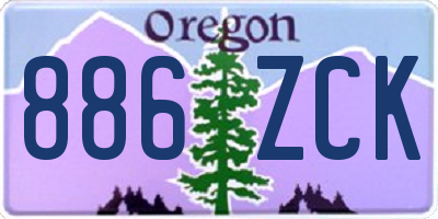 OR license plate 886ZCK