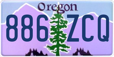 OR license plate 886ZCQ