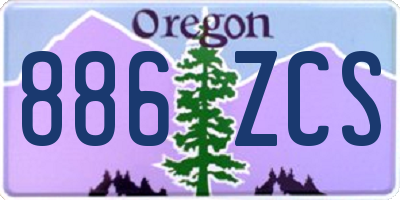 OR license plate 886ZCS