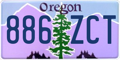 OR license plate 886ZCT